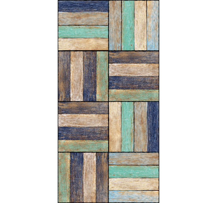 Papel pared moderno imitacion tablones madera - TenVinilo