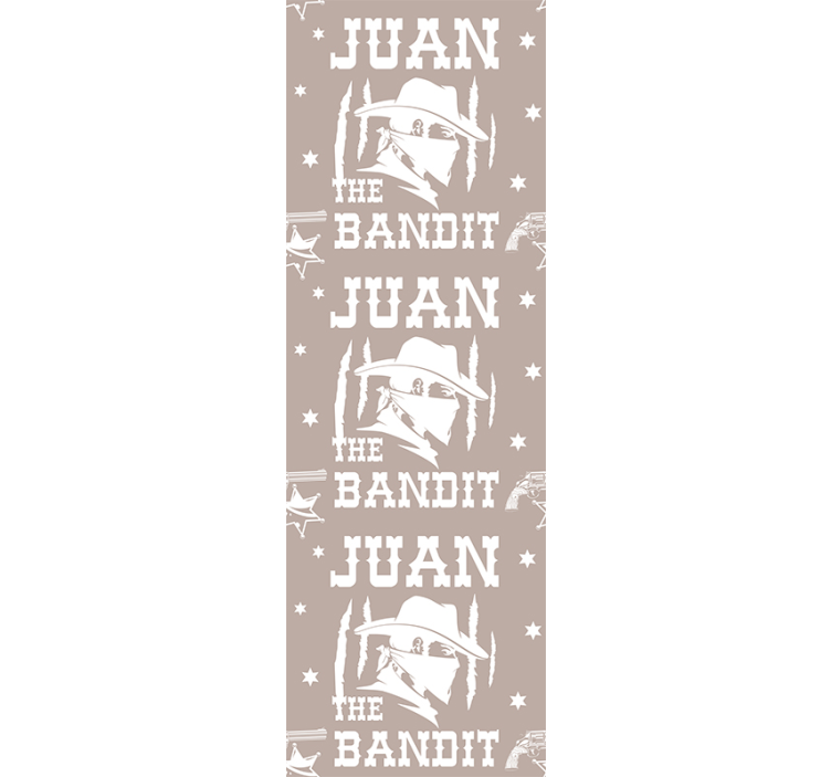 Papel pintado infantil bandido con nombre - TenVinilo