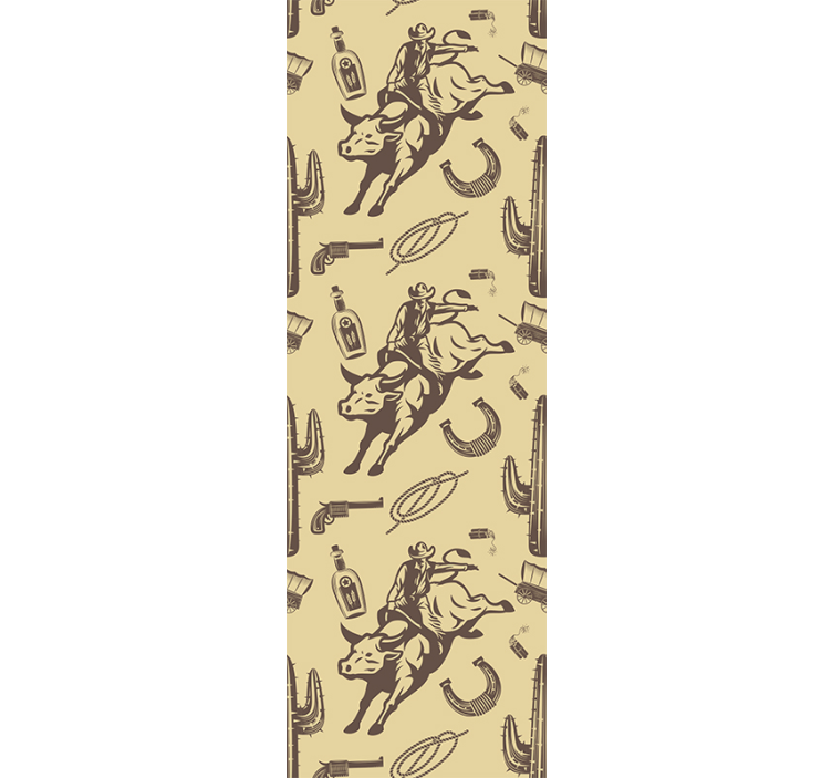 Papel tapiz infantil elementos de temática occidental - TenVinilo