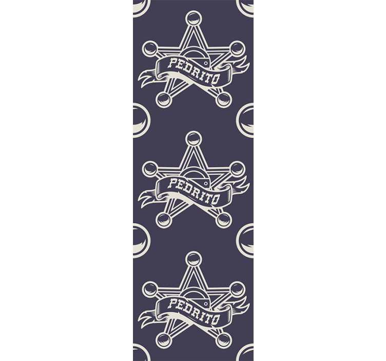 Papel tapiz vintage diseño de insignia de estrella - TenVinilo