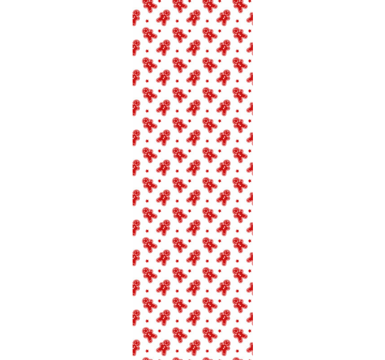 Papel tapiz navidad patrones festivos de pan de jengibre - TenVinilo