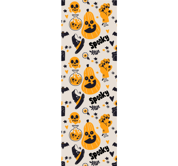 Papel tapiz Halloween elementos espeluznantes - TenVinilo