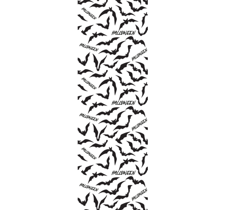 Papel tapiz Halloween murciélagos y texto - TenVinilo