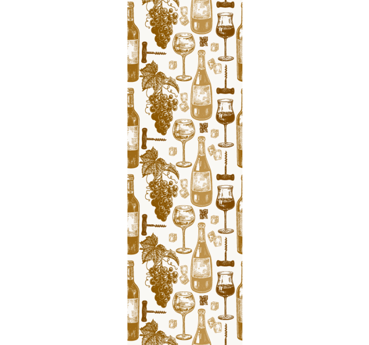 Papel pintado cocina botellas de vino - TenVinilo