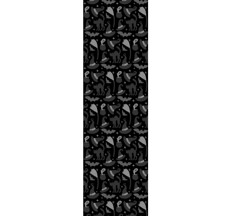 Papel tapiz Halloween sombreros de brujas y fantasmas - TenVinilo