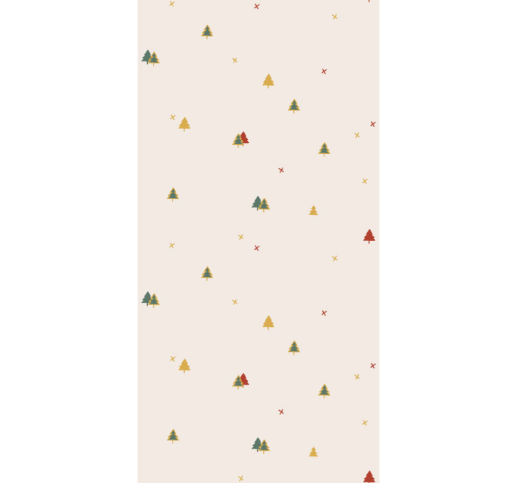 Papel pintado salón árboles navidad minimalista - TenVinilo