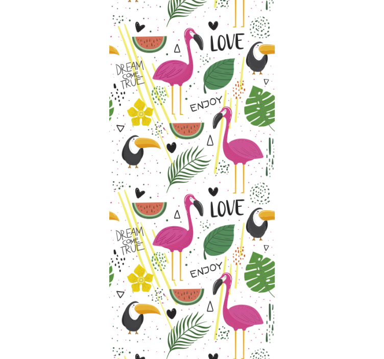 Papel tapiz infantil sueños de flamencos - TenVinilo