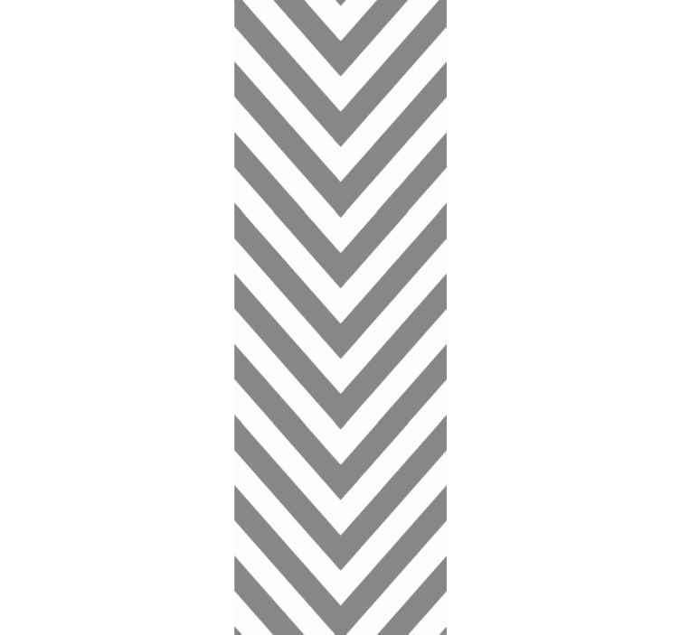 Papel pintado rayas Chevron gris y blanco - TenVinilo