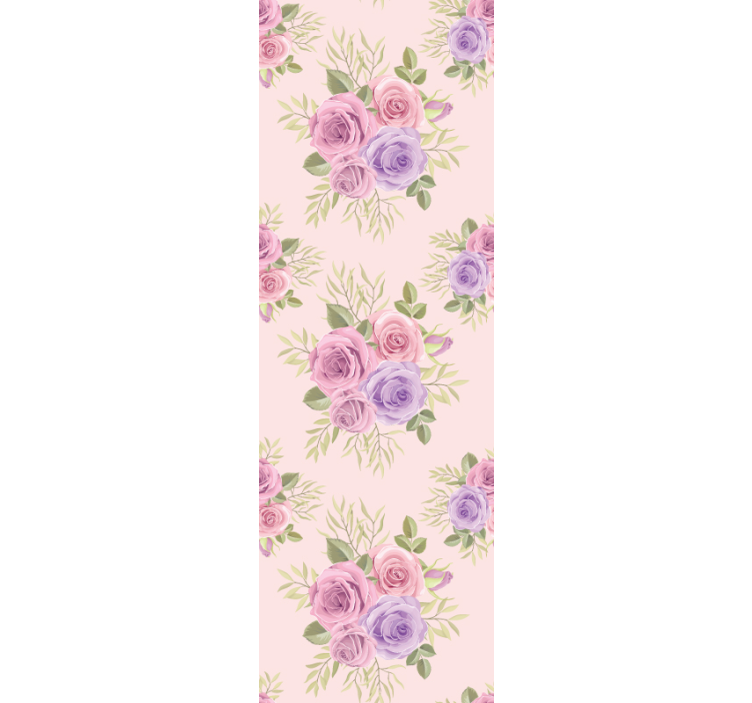 Papel tapiz flores conjunto floral pastel - TenVinilo