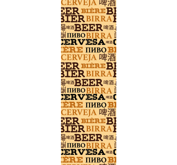 Papel tapiz letras tipografía de cerveza - TenVinilo