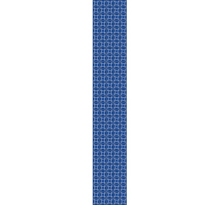 Papel tapiz azulejos patrones azules intrincados - TenVinilo