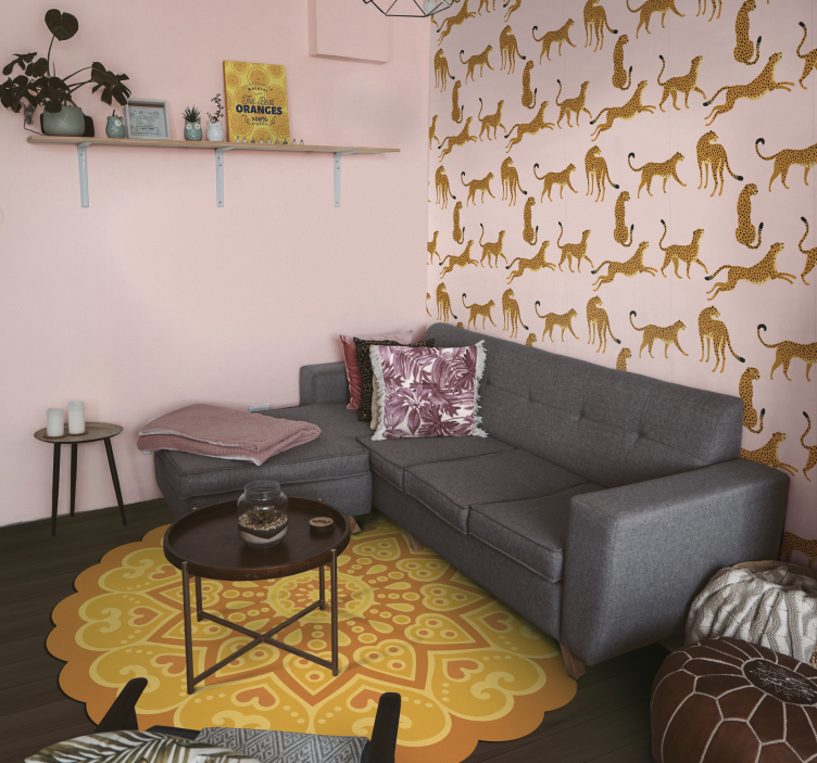 Papel tapiz animales estética del estampado de leopardo - TenVinilo