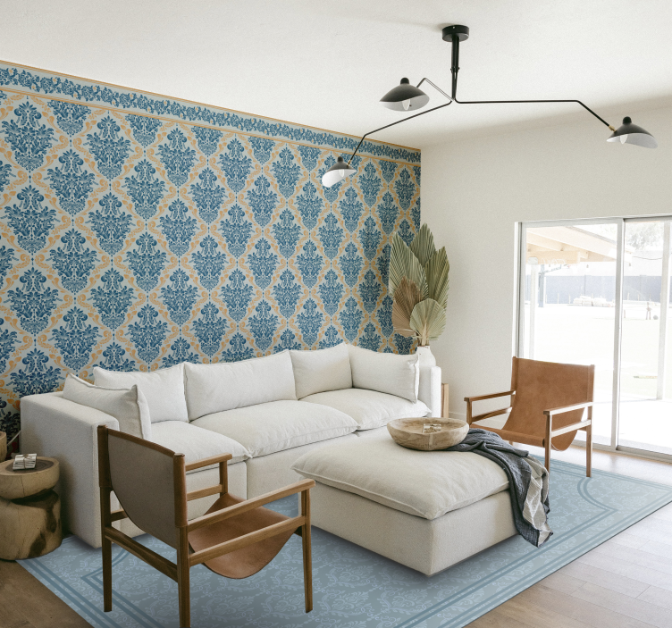 Papel tapiz barroco diseño elegante y floreciente - TenVinilo