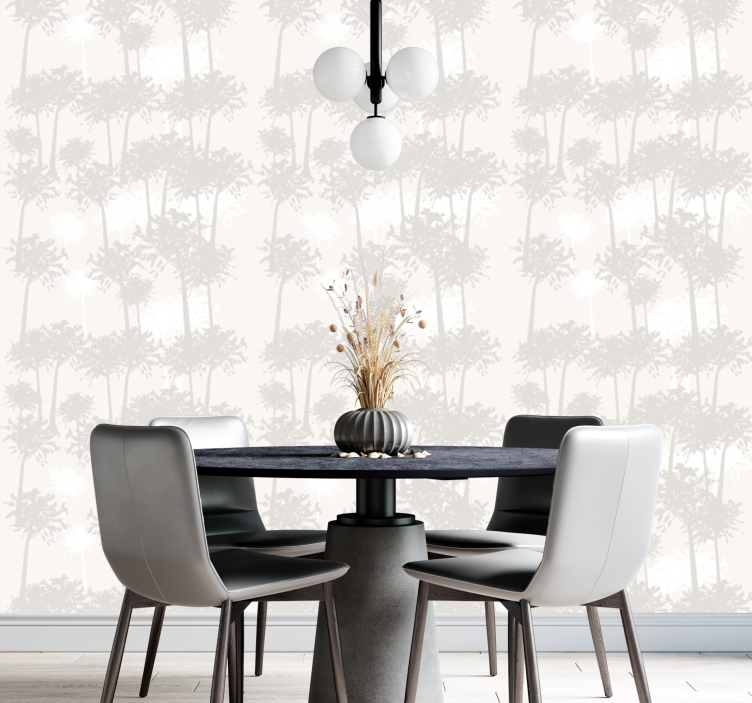 papel pintado troncos Crema de árboles - TenVinilo