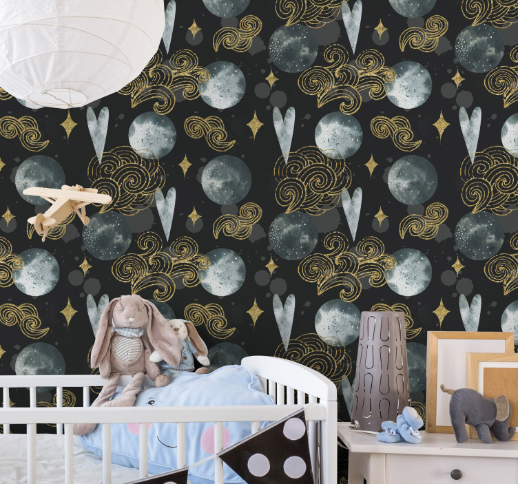 Papel pintado de arte noche estrellada - TenVinilo