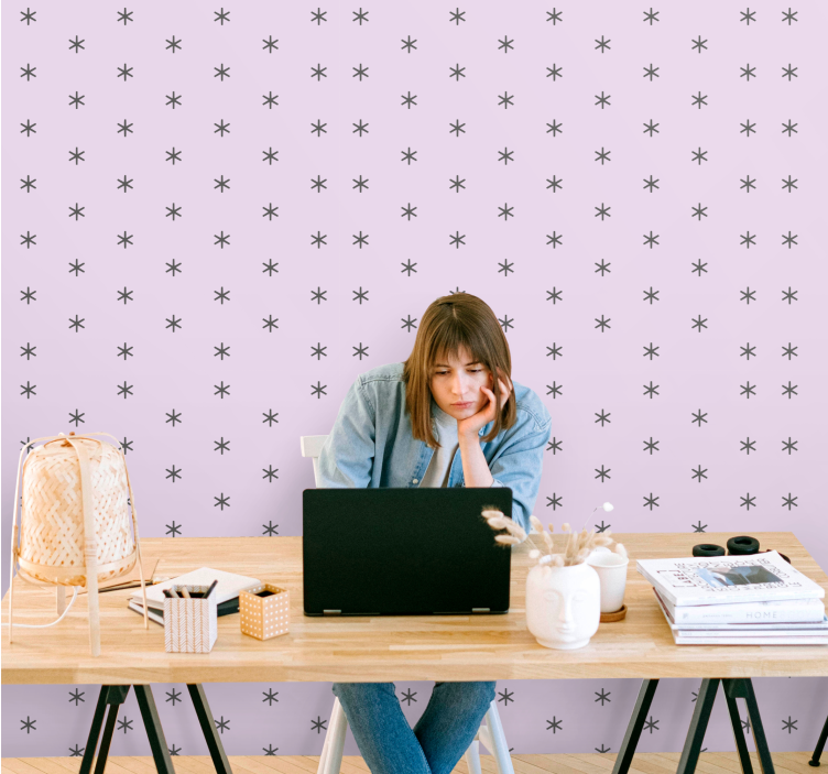 Papel pintado de estrellas Estrellas minimalistas grises - TenVinilo