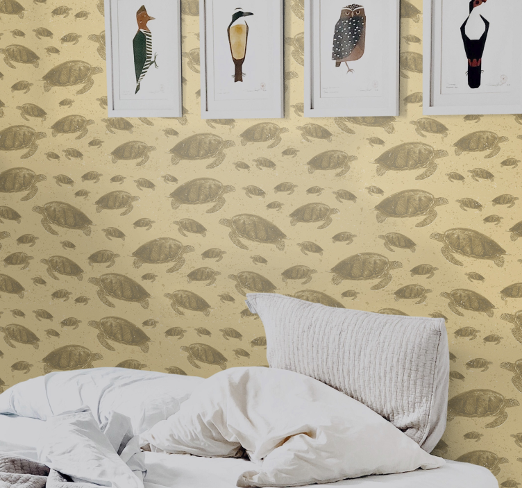 Papel pintado animal Tortuga marina - TenVinilo