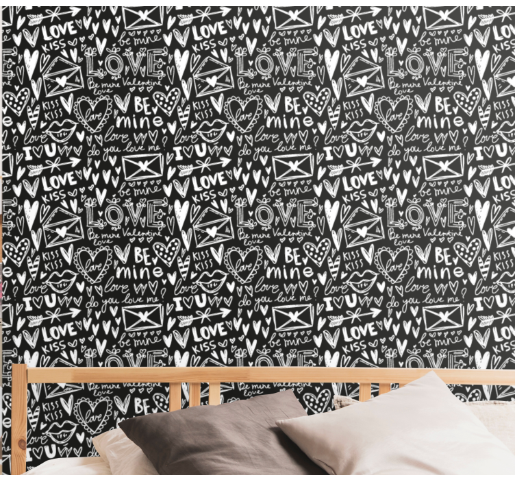 Papel pintado de arte Amor corazón graffiti - TenVinilo