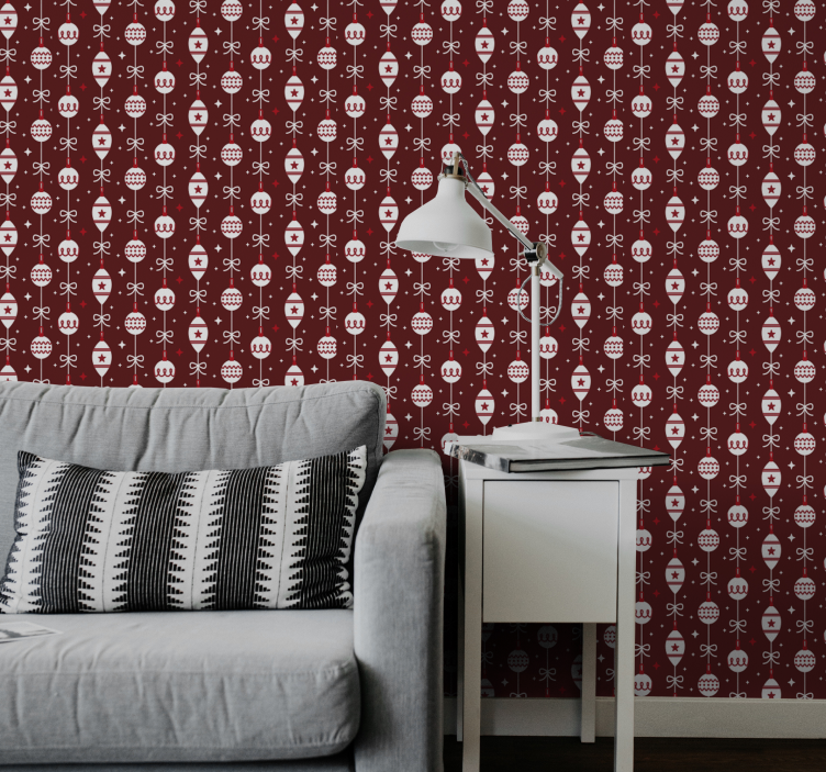 Papel pintado salón Adornos navideños - TenVinilo