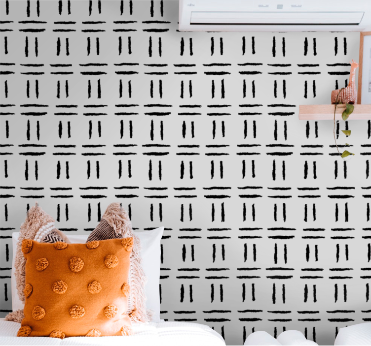 Papel tapiz nórdico configuración de línea geométrica - TenVinilo