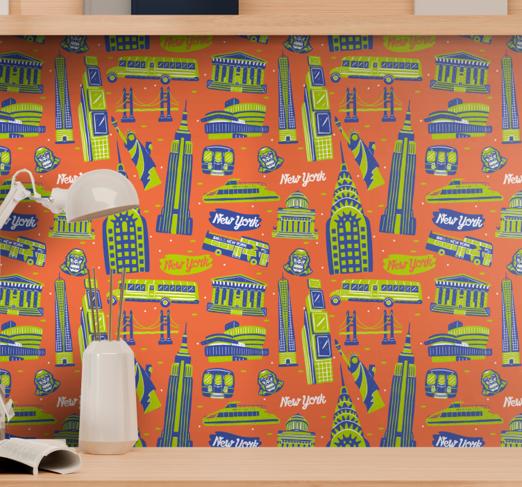Papel tapiz Nueva York puntos de referencia urbanos - TenVinilo