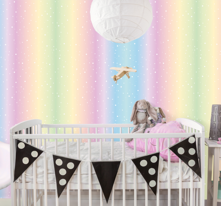 Papel tapiz estrellas degradado estrellado pastel - TenVinilo