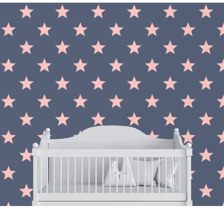 Papel tapiz estrellas patrón de noche estrellada - TenVinilo