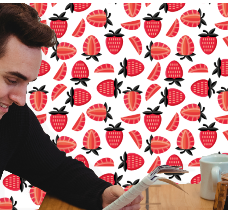 Papel tapiz naturaleza patrón de baya - TenVinilo