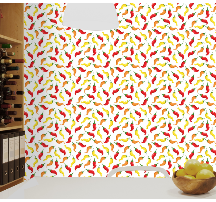 Papel tapiz naturaleza patrón de chile - TenVinilo