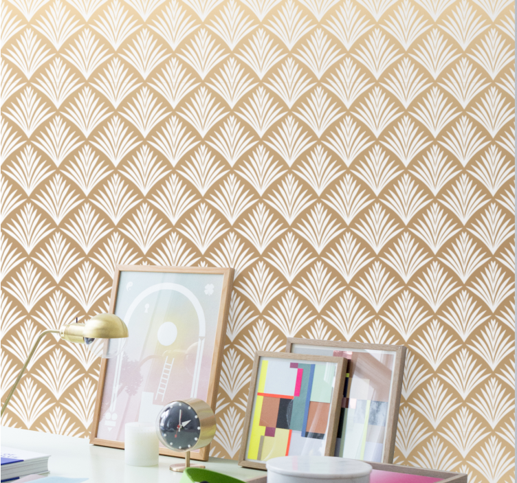 Papel tapiz ornamental elegante detalle arqueado - TenVinilo