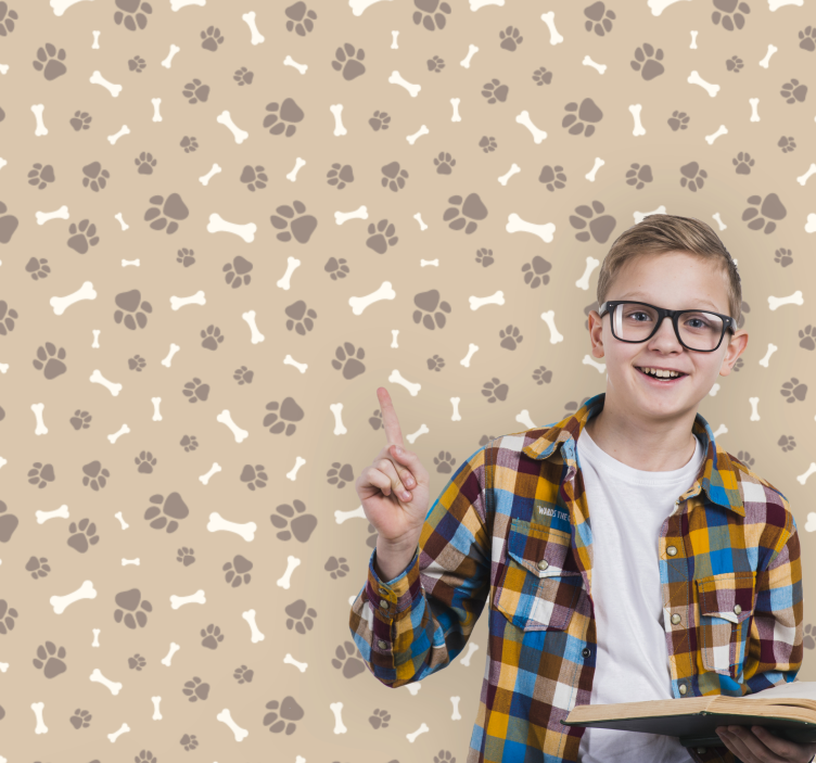 Papel tapiz perros siluetas caninas - TenVinilo