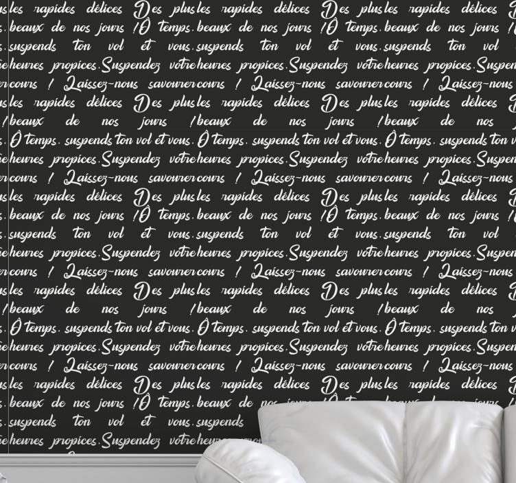 Papel tapiz letras tipografía de escritura elegante - TenVinilo