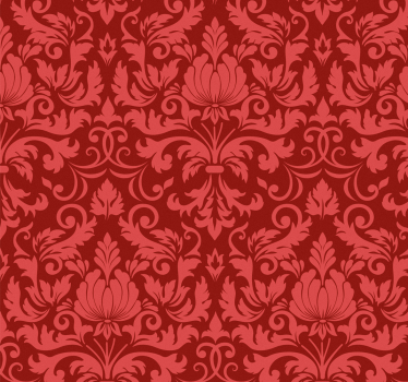 Papel tapiz barroco con patrón floral barroco - TenVinilo
