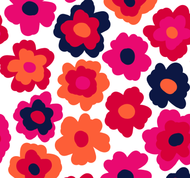 Papel tapiz flores amapola roja - TenVinilo