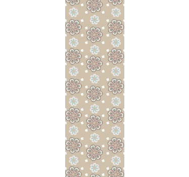 Papel tapiz flores elegante motivo beige - TenVinilo