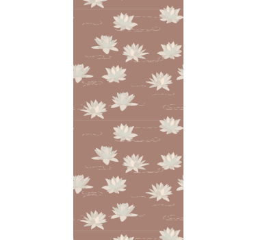 Papel tapiz flores patrón de flor de loto - TenVinilo