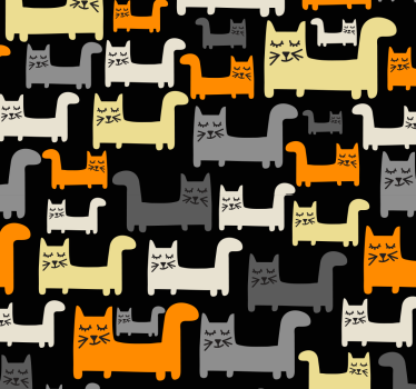 Papel tapiz gatos motivo original - TenVinilo