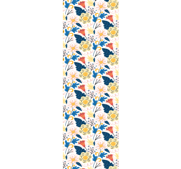 Papel tapiz flores diseño colorido floreciente - TenVinilo