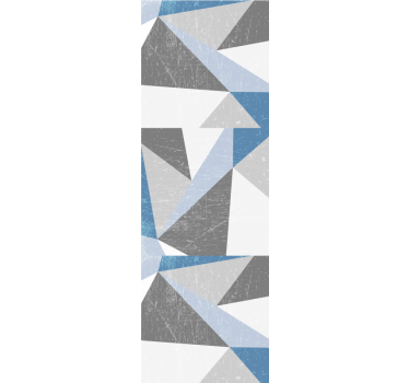 Papel tapiz triángulos patrón moderno gris y azul - TenVinilo