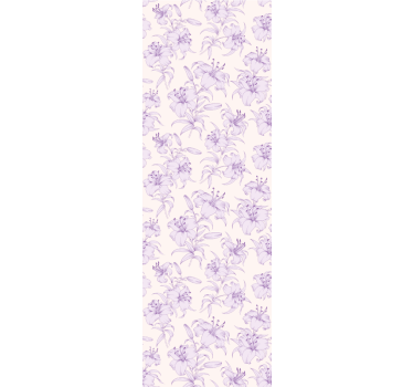 Papel tapiz flores elegante motivo morado - TenVinilo