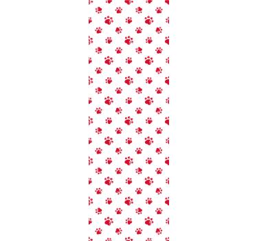Papel tapiz perros huellas de patas rojas - TenVinilo