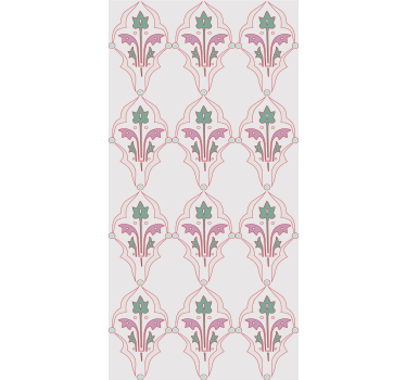 Papel tapiz flores motivo floral de damasco - TenVinilo