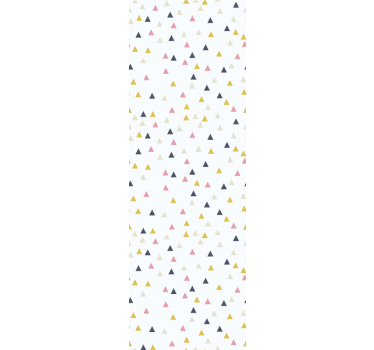 Papel tapiz triángulos diseño minimalista blanco y colorido - TenVinilo