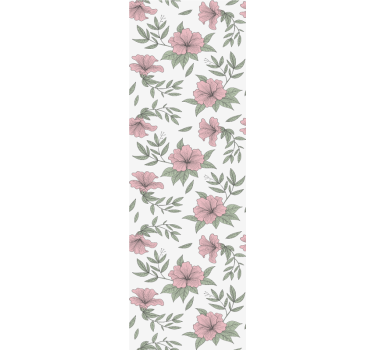 Papel tapiz comedor motivo floral rosa - TenVinilo