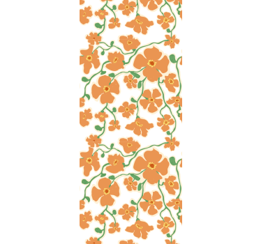 Papel tapiz flores diseño floral en floración - TenVinilo