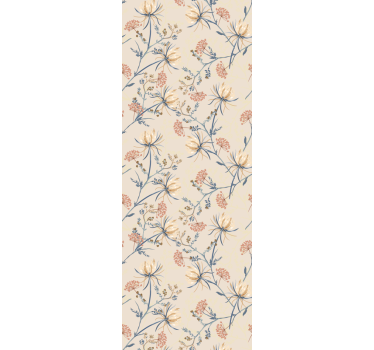 Papel tapiz flores hermoso diseño floral - TenVinilo