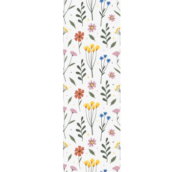 Papel tapiz flores diseño floral vibrante - TenVinilo