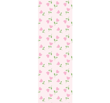 Papel tapiz flores diseño floral en rosa - TenVinilo