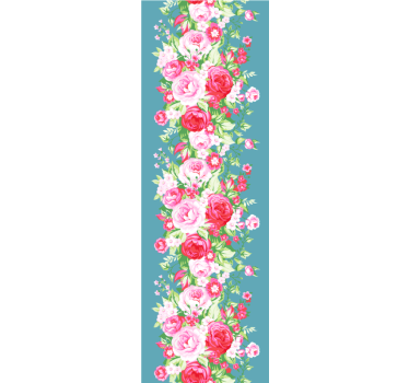 Papel tapiz flores líneas verticales de flores - TenVinilo