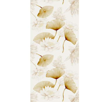 Papel tapiz flores diseño botánico florido - TenVinilo